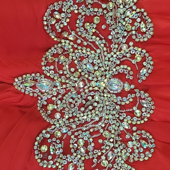 Sherri Hill Prom Dress red size 6 - Picture 7 of 7